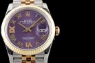 RLX200427H - GMF Rolex Datejust 36mm Steel-14K A3235 Automatic Movement m126233-0031 Purple