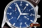 IWC0320 - 3777 Pilot Chrono SS/LE Blue 7750