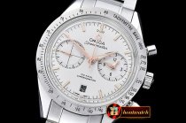 Omega Speedmaster Chronograph SS/SS Wht/R JHF A7750 Mod9300