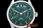 IWC Portugieser Annual Cal IW503502 SS/LE Grn YLF A52850