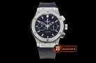 Hublot Fusion Bang 45mm Chrono Diams SS/RU Blk A7750 Secs @3