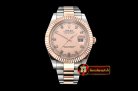Rolex DJ2 41mm Oyst Flt RG/SS Rose Gold Diams BP A3136 Mod