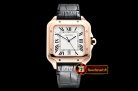 Cartier Santos De Cartier 2018 Mens RG/LE Wht Swiss Qtz