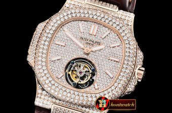 PP0278B - Nautilus Jumbo 5711 Tourbillon Diams RG/LE Tourbillon