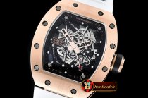 Richard Mille RM035-02 Americas RG/RU Wht Skele Blk KVF MY8215 Mod