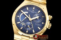 VACH. CONSTANTINE Overseas Dual Time Power Reserve YG/YG Blue TWA A1222
