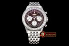 Replica Breitling Navitimer SS/SS Brown Asia 7750 Mod