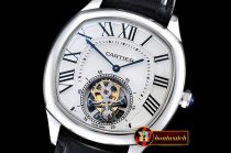 Replica Cartier Drive De Cartier Tourbillon SS/LE White Tourbill