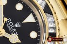 Rolex GMT II Blk/Wht Rubies YG/YG Blk BP A3186 Mod