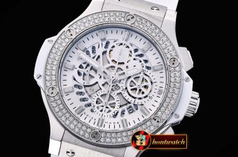 Fake Hublot Aero Big Bang Diams SS/RU Skeletonal A7750 Mod