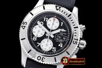 Breitling Superocean SteelFish Chrono SS/RU Blk/Wht A7750
