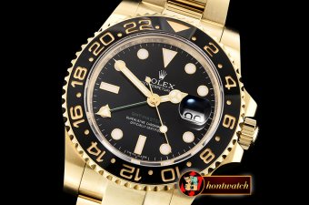 Rolex GMT Master II 116718LN YG/YG Blk BP Asia 3186 CHS