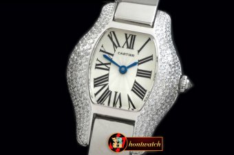 CAR0337A - Tortue De Cartier SS/SS White Swiss Quartz