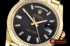 Rolex DayDate 40mm Flt YG/YG Black Baug. Diam BP A2836