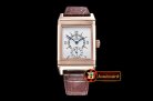 JAEGER LE COULTRE JL Reverso Automatic RG/LE White/Stk/Num Asia