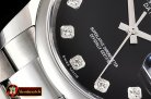 Rolex DateJust 36mm Oyst Dm 904L SS/SS Blk/Diam GMF SA3135