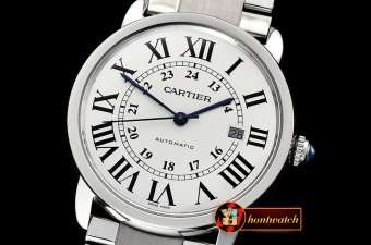 Cartier Ronde Louis Cartier Date SS/SS White ZF Miyota 9015