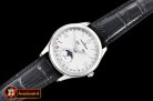 Jaeger Le Coultre Master Calendar Moonphase SS/LE White OMF MY9015 Mod