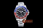 Rolex GMT II Red/Blue SS/SS Black BP A3186 Mod