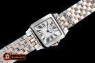 Cartier Santos Demoiselle Ladies RG/SS White Swiss Quartz