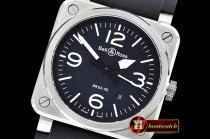 Bell & Ross BR03-92 42mm SS/RU Black/White V2 Miyota 9015