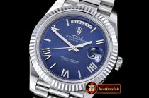 RDD0202D - DayDate 40mm SS/SS Blue Roman Fluted Noob A3255 Mod