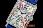 Franck Muller Long Island Ld 952QZ DIAM/SS/LE (Blue) Wht GF Swiss Qtz