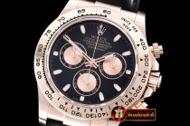 Replica Rolex Daytona 18K RG Wrp RG/LE Blk Stk BP A7750 Mod4130