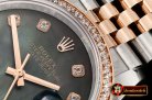 Rolex DateJust 36mm Jub Diam RG/SS Blk MOP/Dm BP A2813