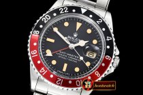 Rolex GMT Master Ref.1675 Red/Blk SS/SS Swiss 2836 Mod