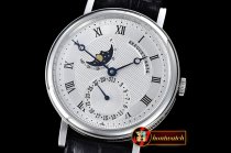 BRE063C - Classique SS Moonphase SS/LE White Miyota 9015