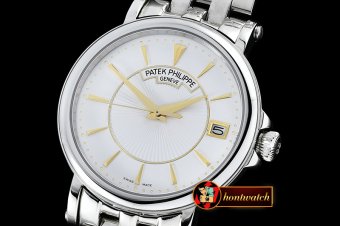 PP0207C - 5153 Calatrava SS/SS White Asia 2824 Mod