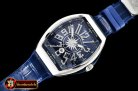 Franck Muller Vanguard Mens V45 SS/LE/RU Blue Diams ABF A2824