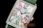 Franck Muller Long Island Ld 952QZ DIAM/SS/LE (Grn) Wht GF Swiss Qtz