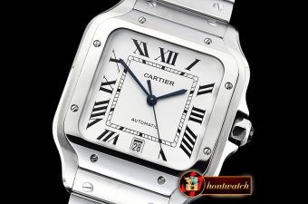 Cartier Santos De Cartier 2018 Mens XL SS/SS Wht BVF MY9015