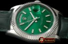 Replica Rolex DayDate Fluted Green SS/LE Asian 2813