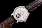Jaeger Le Coultre Master Grande Trad. Tourb. Cylindrique RG/LE Wht Tourb