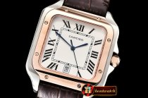 Cartier Santos De Cartier 2018 Mens RG/SS/LE Wht Swiss Qtz