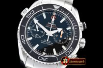 Replica Omega Planet Ocean 45mm Chrono SS/SS Blk/Org A7750 Mod93