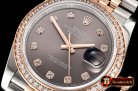 Rolex DateJust 36mm Jub Diam RG/SS Grey/Dm BP A2813