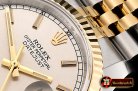 Rolex Datejust Man DJ 36mm Jub Flt 904L YG/SS Silv Wht ARF A3135 Mod
