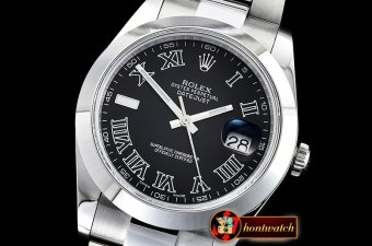 Rolex Datejust DJ2 41mm Oyt Smt SS/SS Blk Roman BP Asia 2813