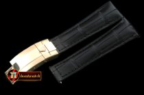 Replica Rolex Black Croc Strap YG 20/16/ New Insignia Deployant
