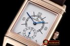 JAEGER LE COULTRE JL Reverso Automatic RG/LE White/Stk/Num Asia
