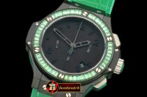 HUB0323G - Big Bang Pearl/ Sq Green Ruby All Black A-7750