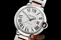 Cartier Balon Bleu Unisex 36mm RG/SS Wht BVF Jap NH05