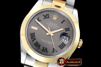 Rolex Datejust II DJ2 41mm Oyt Smt YG/SS Grey/Rmn BP Asia 2813