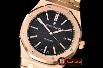 Audemars Piguet Royal Oak 15400 RG/RG Black JF V2 MY9015 Mod 3120