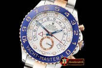Rolex YachtMaster II Blue RG/SS White BP Asia 2813 Mod