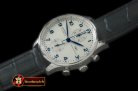 IWC0284 - Portuguese Chrono SS/LE Wht/Blue A-7750 New Improved